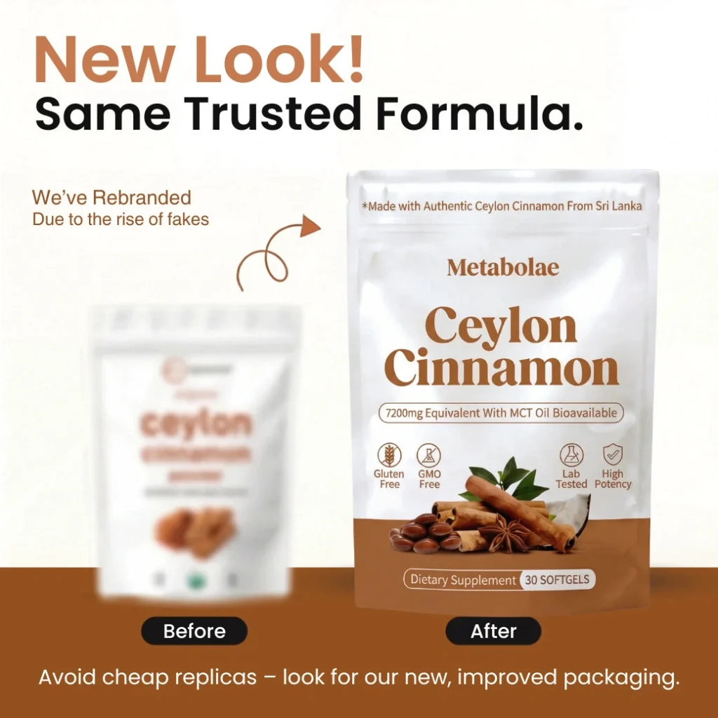 Metabolae Ceylon Cinnamon 7200mg Equivalent with MCT Oil
