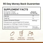 Metabolae Ceylon Cinnamon 7200mg Equivalent with MCT Oil